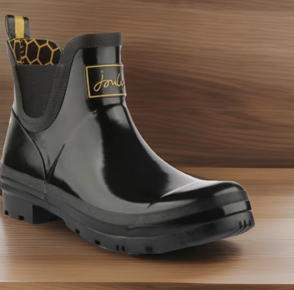 Joules Mujer Impermeable Botas de Lluvia 214786 WelliBob Gold Bee Foto 1 de 4