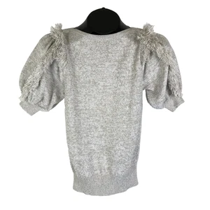 Suéter Ann Taylor Petite Brillo Flecos Manga Abullonada Para Mujer XXSP Tejido Carrera - Imagen 1 de 11