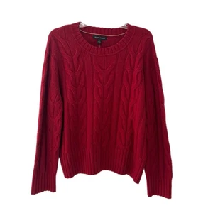 Maglione Banana Republic lana merino extra fine maglia grossa donna grande rosso - Foto 1 di 12