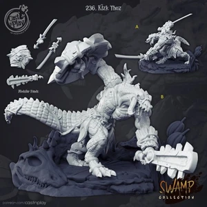 Lizard warrior miniature - CastnPlay - DnD miniatures - Role Playing Game - Tab - Picture 1 of 2