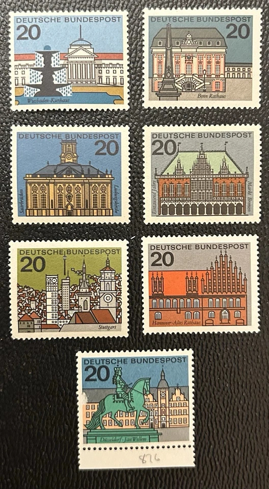 Germany: 1964-65 State Capitals, Set of 7 MNH. # 09-011110 - Image 1 of 1