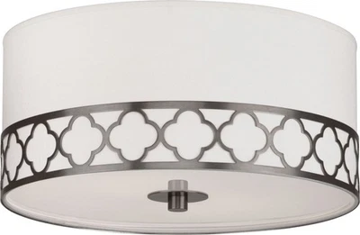 Robert Abbey Addison Drum Flushmount Addison 18" Flush Mount Drum - Nickel - Image 1 of 2