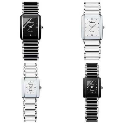 Reloj Marca CHENXI Dama Elegante Negro Cerámica Simple Minimalismo Pequeño Estrecho  Foto 1 de 4