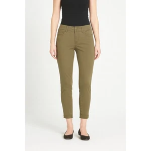 NY&C New York Boyfriend Low Rise Crop Pants Olive Green Size 0 Casual Trousers - Picture 1 of 11