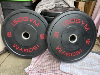 NEW OTHER 2 x 25kg ISOGYM Olympic Bumper Weight Plates - Image 1 of 4