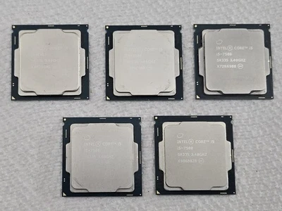 Lot of 5 Intel 7th Gen, i5-7500 (SR335) FCLGA1151 Socket CPU's. Clean Pulls. - Image 1 of 4