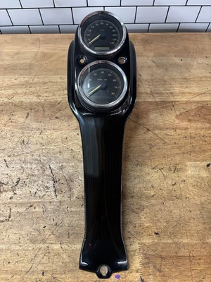 2005-2011 Harley Dyna FXDL Low Rider Speedometer Black Fuel Gas Tank Dash Panel - Image 1 of 4