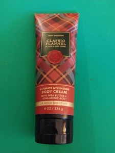 Bath & Body Works Cream Classic Flannel Ultimate Hydration Men Gift 8 OZ NEW - Picture 1 of 2