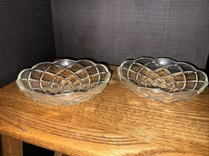 "Juego de 2 vasos de goteo de cera Boeche de cristal antiguos/victorianos de 6"" de alto, 1""" - Imagen 1 de 3