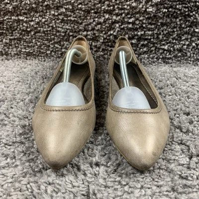 Zapatos planos de ballet Frye para mujer talla 9 Regina sin cordones de cuero punta puntiaguda informales Foto 1 de 4