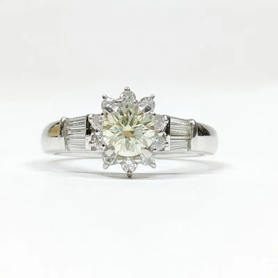 NO TARIFF Jewelry Ring Natural Diamond 0.3ct Platinum 3559876 - Image 1 of 4