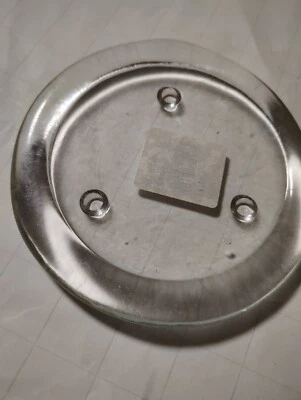 Yankee Candle Clear Glass Plate Candle Holder 5" - Image 1 of 2