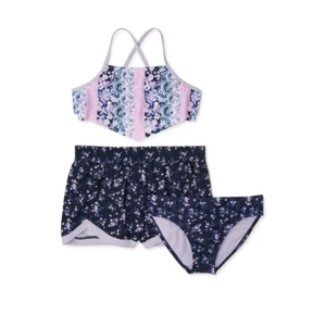 Wonder Nation 3 Piece Swim Set with UPF 50+ Sun Protection Size Large 10-12 - Picture 1 of 4