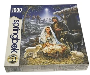 Springbok Savior Is Born 1000 Piece Jesus Christmas Nativity Puzzle New Sealed - Picture 1 of 5