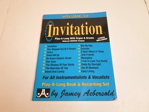 Volume 59 Invitation Play-A-Long Organ & Drum Book Song Piano Sheet Music Lyrics - Picture 1 of 4