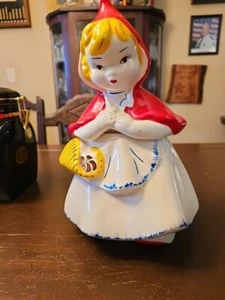 VINTAGE McCOY LITTLE RED RIDING HOOD COOKIE JAR 1940's B5-28  - Picture 1 of 11
