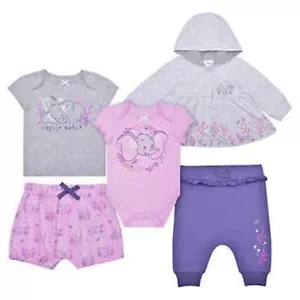 Disney Baby Girl's 5 Piece Layette Outfit Set (Dumbo, 9 Months) - Picture 1 of 1