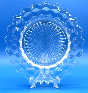 Vintage Fostoria Glass American Pattern Cube Plate - Picture 1 of 2