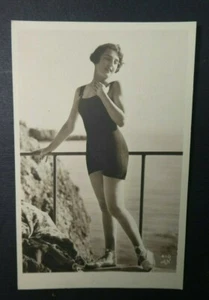 *1218 Old pinup Beach Girl in bathing suit ca. 1930  - Bild 1 von 1