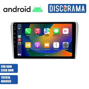 AUTORADIO ANDROID TOYOTA AVENSIS 2002-2008 STEREO AUTO TOUCH 9" WIFI NAVI GPS - Foto 1 di 6