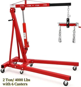 2 Ton Folding Hydraulic Engine Hoist with Lever Engine Shop Crane Hoist Lift - Picture 1 of 7
