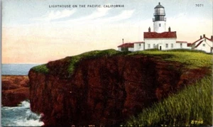 LIGHTHOUSE on the Pacific CALIFORNIA Postcard - Picture 1 of 2