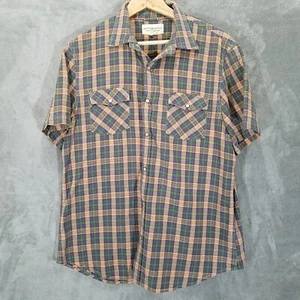 Denim and Supply Ralph Lauren Shirt Herren XL orange kariert kurzarmig geknöpft - Bild 1 von 10