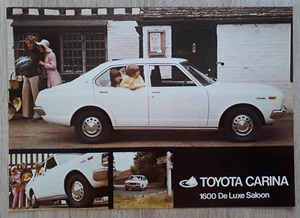 Toyota Carina 1600 De Luxe Saloon Leaflet / Brochure c.1973 - Picture 1 of 2