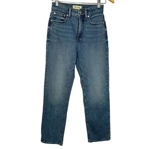Jean recto Madewell The Curvy años 90 tiro alto algodón para mujer 25 - Imagen 1 de 14