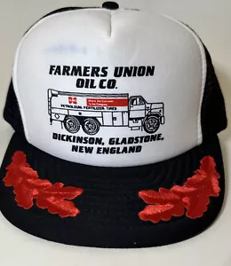 Farmers Union Oil North Dakota Vintage Trucker Snap Back Scramble Egg Oil Gas - Picture 1 of 12