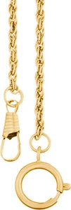 Cadena de reloj de bolsillo Eichmüller 3,5 mm TNG recubierta cadena veneciana con mosquetón - Imagen 1 de 2