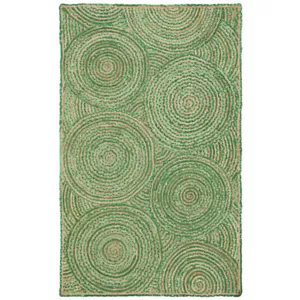 SAFAVIEH Cape Cod CAP203Y Handwoven Green / Natural Rug - Picture 1 of 21