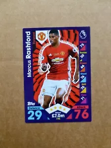 Topps MATCH ATTAX 2016/17 - Marcus RASHFORD - Manchester United Rookie - 195 - Picture 1 of 1
