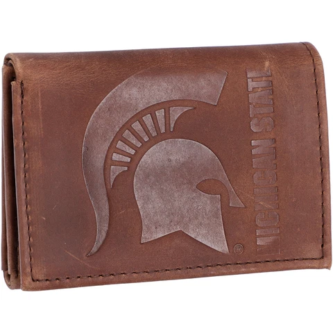 Michigan State Spartans Leather Team Tri-Fold Wallet Cover