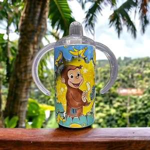 Custom Curious George 12oz Sippy Cup - Picture 1 of 3