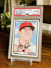 2013 Mike Trout 1952 Bowman PSA 10 Topps National Convention POP 4 SSP 3 of 8