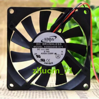 1PC ADDA AD0824HB-D71 8015 DC24V 0.14A High quality cooling fan - Image 1 of 4