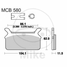 Brake coverings standard TRW Lucas H-D 1340 FLHR El Gl Rd King 1994-1998