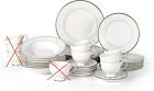 Mikasa H1321 Cameo Platinum 36-Piece Porcelain Dinnerware Set