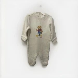 Ralph Lauren Baby Girl's 9 MONTH Polo Bear Print One Piece Coverall - Picture 1 of 2