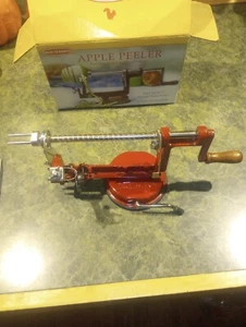 Back to Basics Apple Peeler Potato Stainless Peel Core Slice Crank Used In Box - Picture 1 of 9