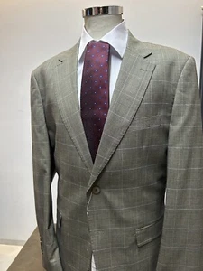 MENS PRINCE OF WALES FRESH BEIGE WOOL DRESS 46 48 50 52 54 56 58 60 SPRING - Picture 1 of 15