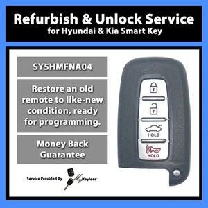 Desbloqueo servicio de flash para Hyundai entrada remota sin llave llavero llavero SY5HMFNA04 - Imagen 1 de 7