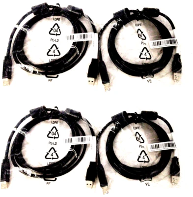 Lot of 4 HP 6ft USB 3.0 Type-A to Type-B SuperSpeed Cable 917468-002 - Image 1 of 3