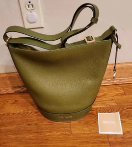 Bolso Michael Kors Brooke Mediano Bolso Hobo Cuero Verde Oliver Nuevo sin Etiquetas - Imagen 1 de 16