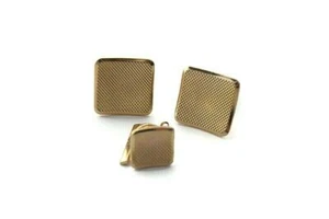 Sarah Coventry 1963 Times Square Cufflinks With Matching Tie Clasp - Picture 1 of 5