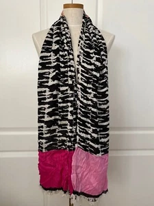 NWT Calvin Klein Women's Pink/Peach/Black/White Scarf OSFM - Picture 1 of 9