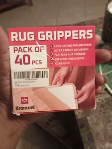 40 Stück Greifer für Teppiche, rutschfeste Teppichpads, Teppich Eckgreifer Harwoodböden - Bild 1 von 2