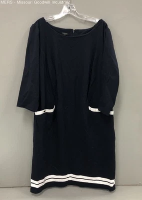 Vestido vaina para mujer Talbots azul liso manga 3/4 - talla 16W Foto 1 de 4