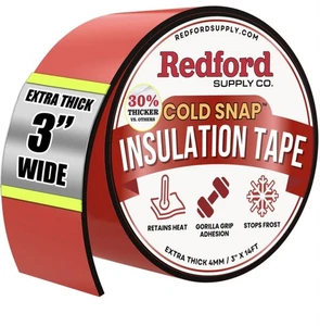 Pipe Insulation Tape 3"x11' Redford Cold Snap Weather Resistant Water Pipe Wrap - Picture 1 of 4
